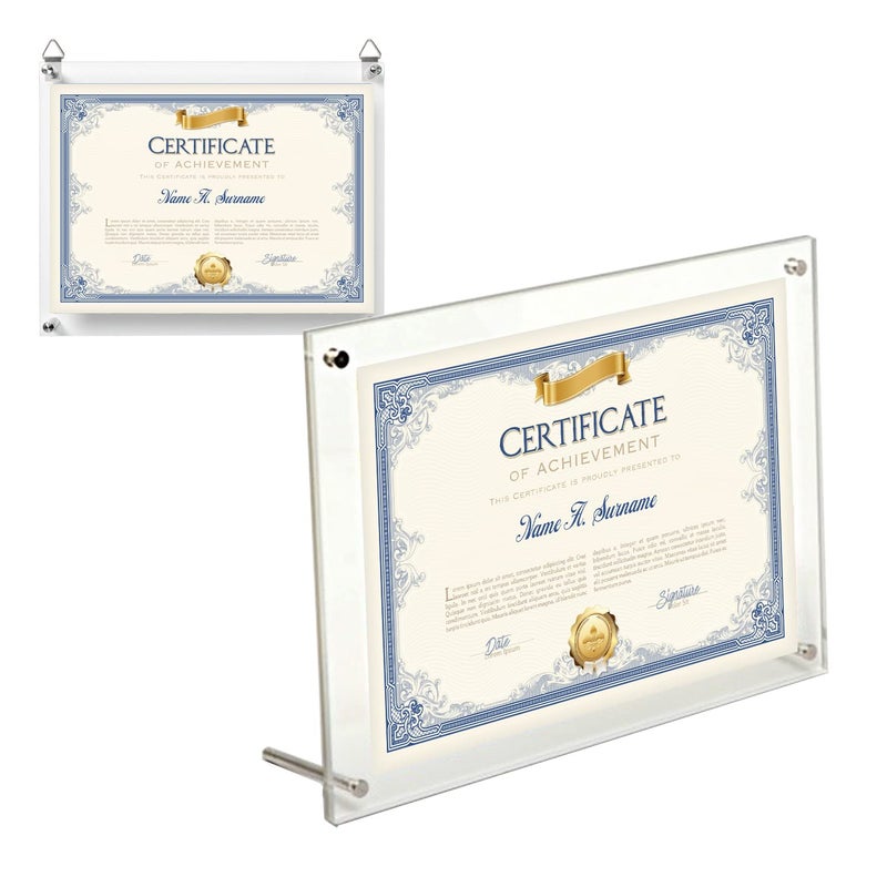 BFRed Acrylic Photo Frame A4 Brackets Or Hanging Picture Frames, File Certificate Photo Frame - Image 1
